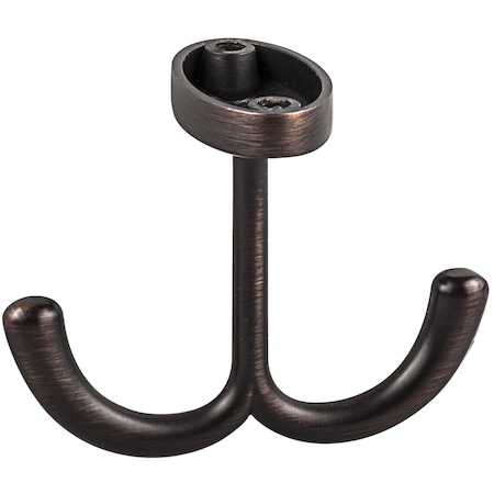 Elements 1-9/16" Brushed Oil Rubbed Bronze Double Prong Ceiling Mounted Hook YD20-156DBAC